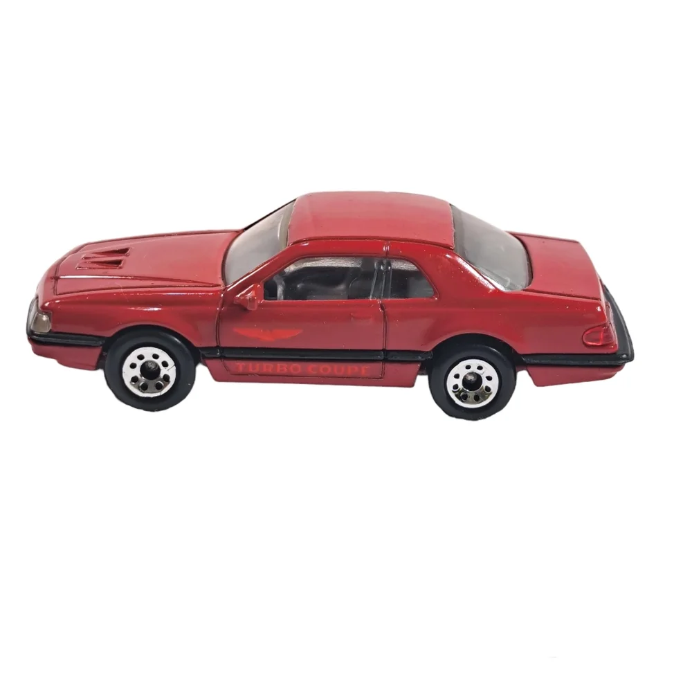Vintage Matchbox‎ 1987 Red/Grey Ford Thunderbird Turbo Coupe Interior Mac…